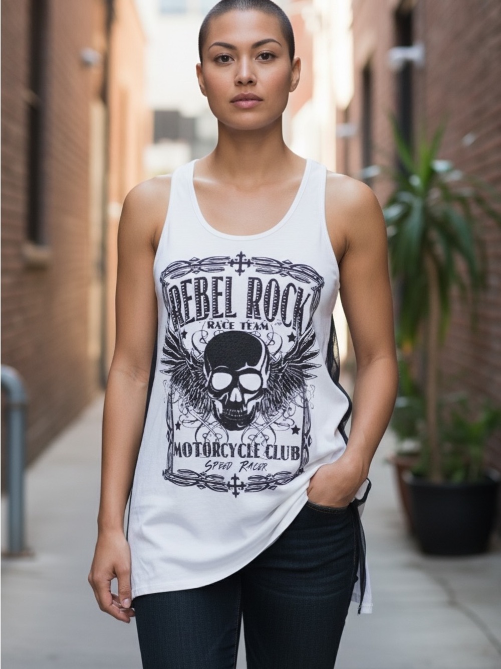 Voice of California Rebel Rock Tank Sz SM NWOT